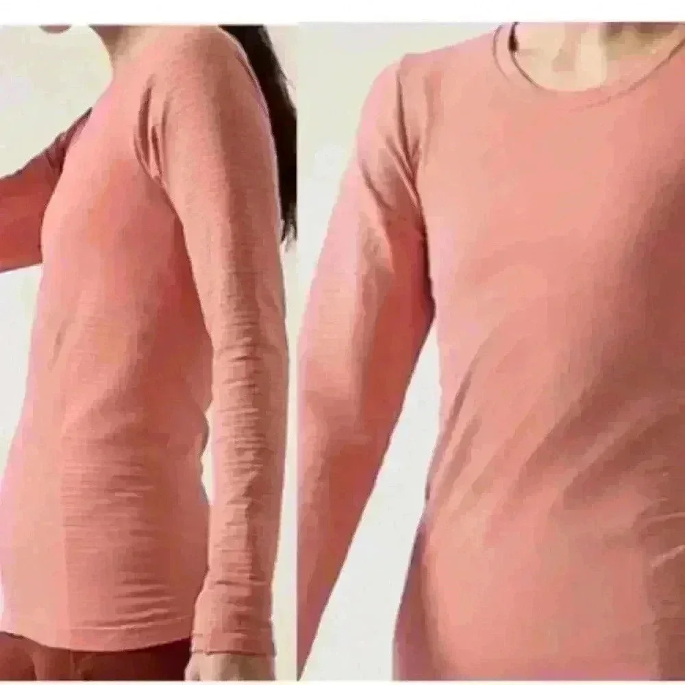 Athleta Flurry Blizzard Seamless Top Peach Pink